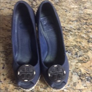 Tory Burch Denim Platform Sandal